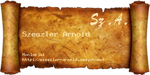 Szeszler Arnold névjegykártya